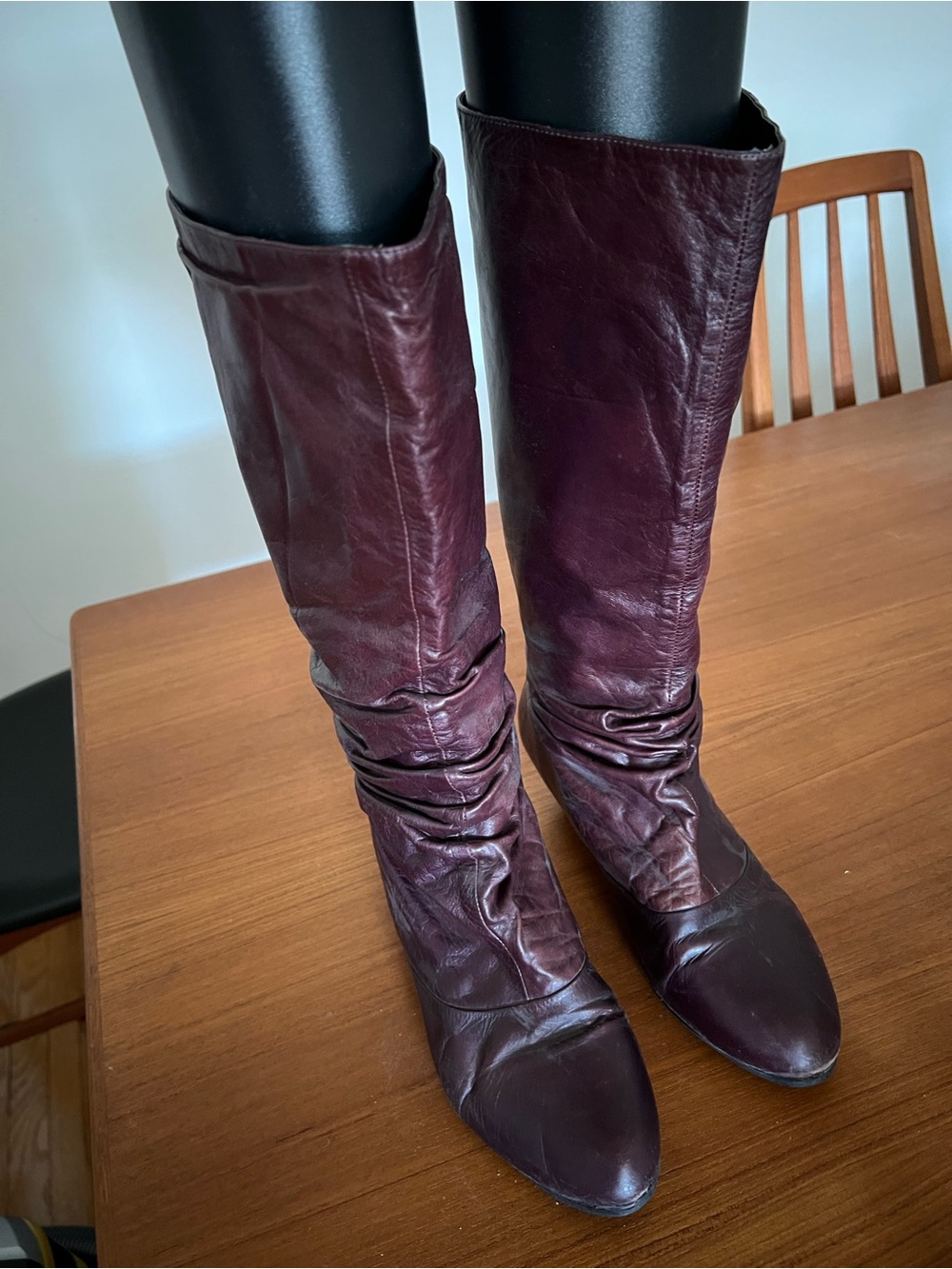 RUDSAK Purple Leather Mid-Calf Boots
